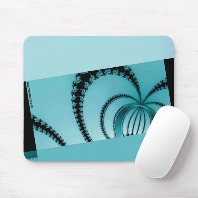 Fractal Garden azure Mouse Pad (With Mouse)