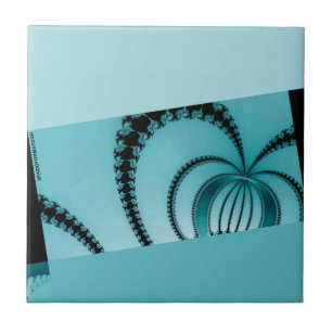 Fractal Garden azure Tile