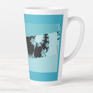 Fractal Garden lagoon Latte Mug