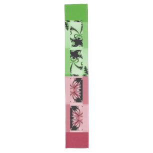 Fractal Garden orchid & mantis A Long Table Runner