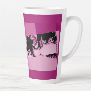 Fractal Garden pink Latte Mug