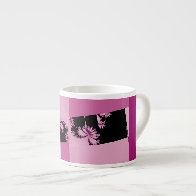 Fractal Garden rose water Espresso Cup (Front Right)