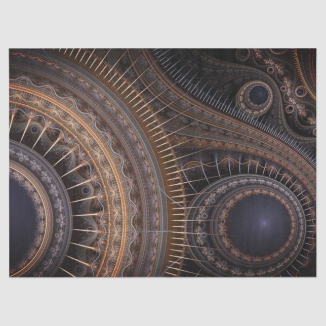 Fractal Gears Abstract 18 Decoupage  Tissue Paper (Front)