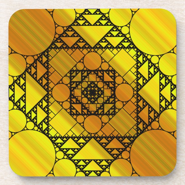Fractal Geometry Square Coaster (Front)