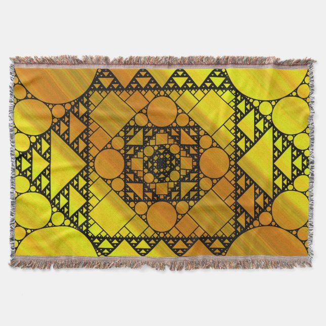 Fractal Geometry Throw Blanket (Front)