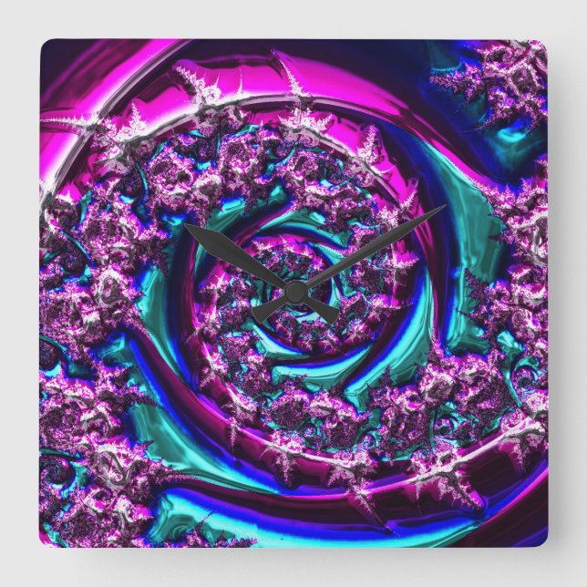 Fractal Glass 2 Clock & Numeral Options (Front)