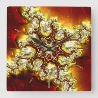 Fractal Glass 34 Numeral Options Wall Clocks