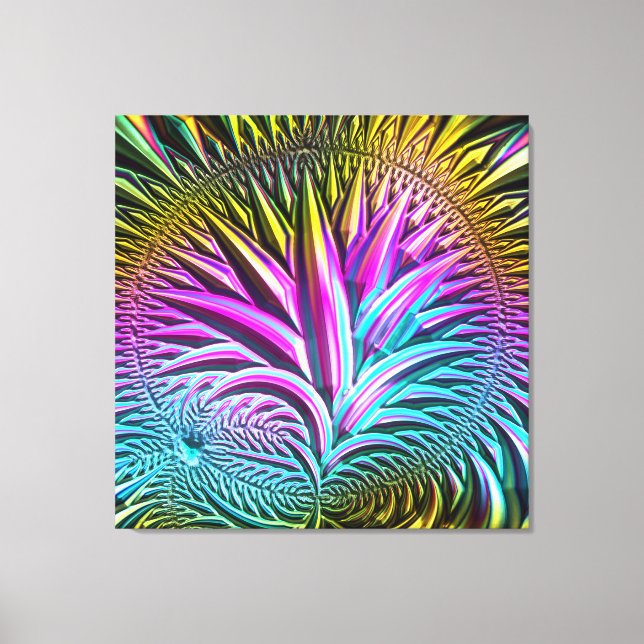 Fractal Glass 5 Canvas Print (Front)