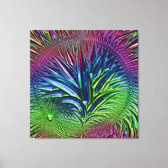 Fractal Glass 5A Canvas Print (Front)