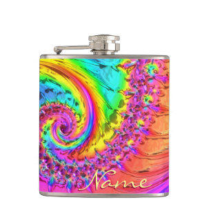 Fractal Glass 6 Wrapped Flask