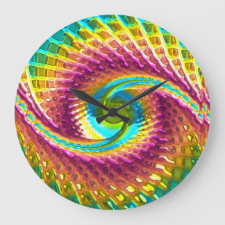 Fractal Glass 7 Numeral Options Wall Clocks