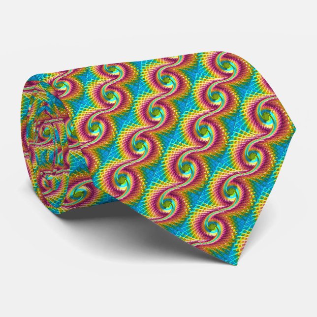 Fractal Glass 7 Tie (Rolled)