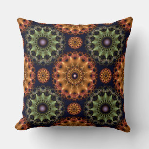 Fractal glossy frilly star pattern cushion