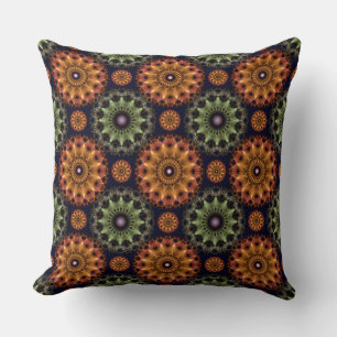 Fractal glossy frilly star pattern cushion
