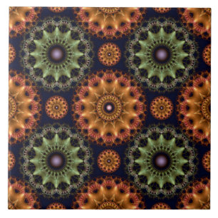 Fractal glossy frilly star pattern tile