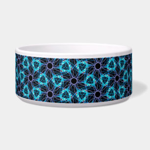Fractal Glow Ceramic Pet Bowl