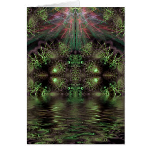 Fractal Green Gully Card
