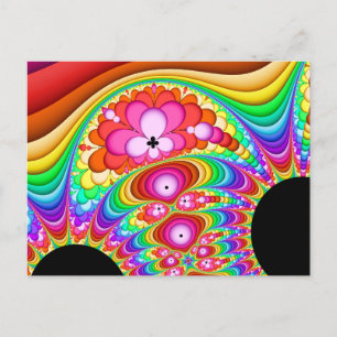 Fractal Groovy Trip Postcard
