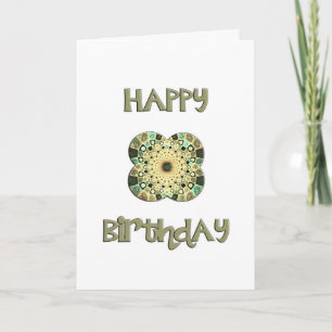 Fractal grunge birthday card
