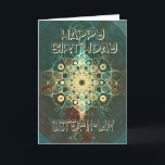 Fractal grunge birthday card for a sister-in-law<br><div class="desc">A distressed effect card with a grungy feel.</div>
