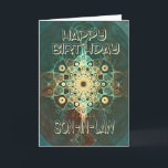Fractal grunge birthday card for a son-in-law<br><div class="desc">A distressed effect card with a grungy feel.</div>