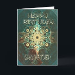 Fractal grunge birthday card for grandfather<br><div class="desc">A distressed effect card with a grungy feel.</div>