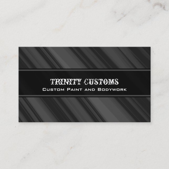 Fractal Grunge Business Card, Charcoal Card (Front)