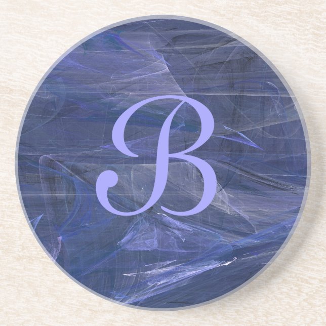 Fractal Grunge Series-13---Blue coaster--1 of Coaster (Front)