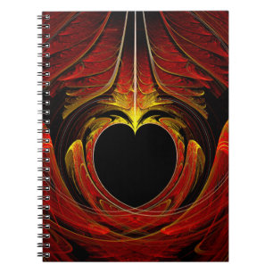 Fractal - Heart - Victorian love Notebook