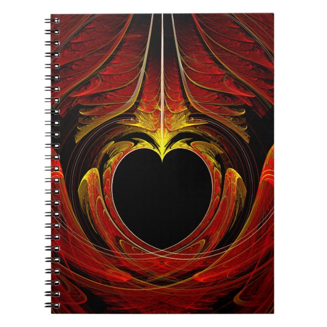 Fractal - Heart - Victorian love Notebook (Front)