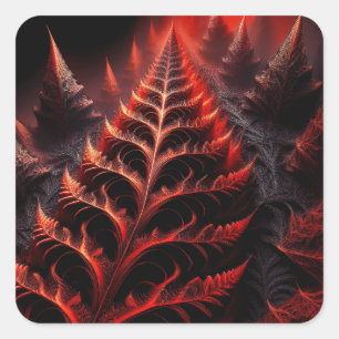 Fractal Highway Runs Between Fractal Spires Square Sticker