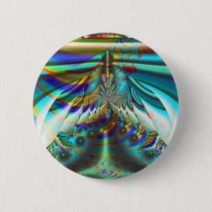 Fractal inner worlds 6 cm round badge