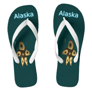 Fractal Inuit Hunter - Alaska Jandals