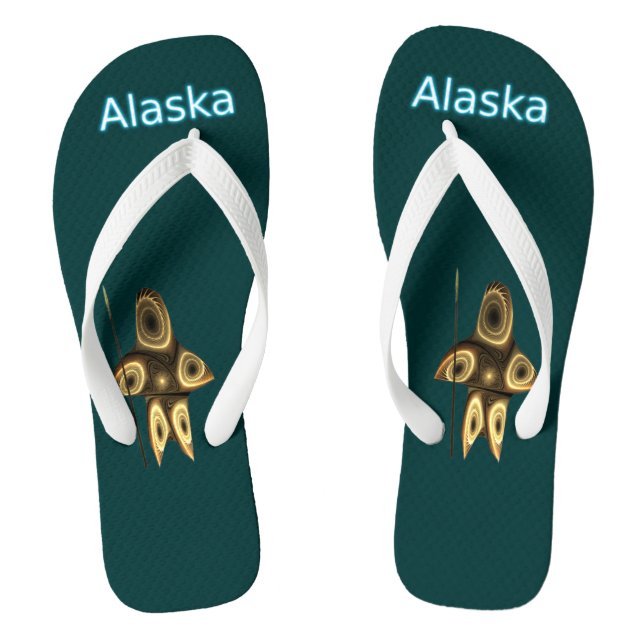 Fractal Inuit Hunter - Alaska Jandals (Footbed)