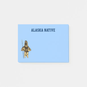 Fractal Inuit Hunter - Alaska Native Post-it Notes