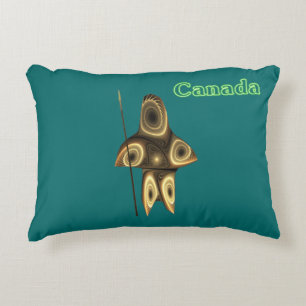 Fractal Inuit Hunter - Canada Decorative Cushion