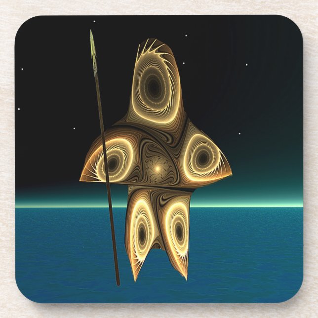 Fractal Inuit Hunter Coaster (Front)