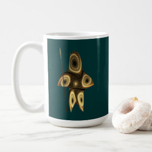 Fractal Inuit Hunter Coffee Mug