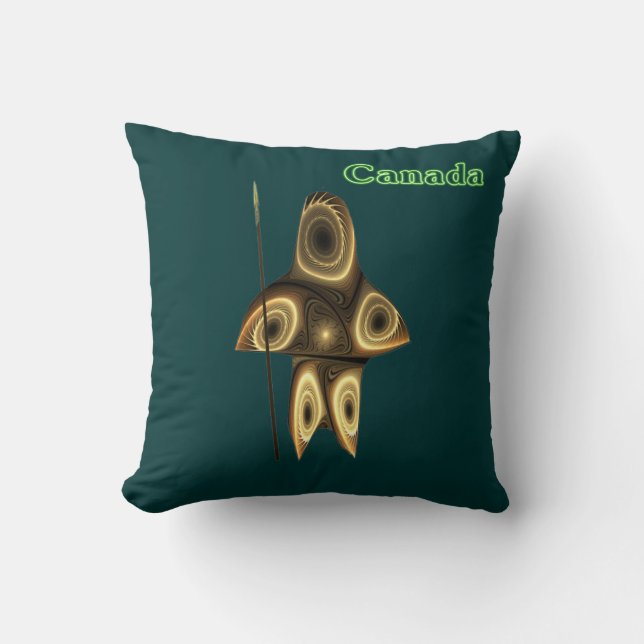 Fractal Inuit Hunter Cushion (Front)