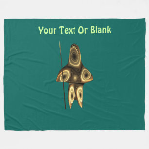 Fractal Inuit Hunter Fleece Blanket