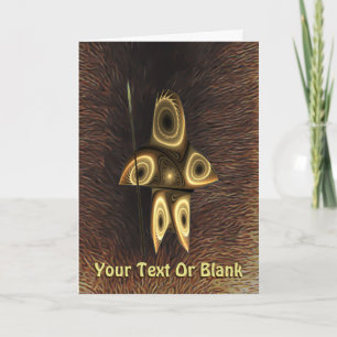 Fractal Inuit Hunter Holiday Card