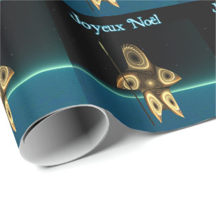 Fractal Inuit Hunter - Joyeux Noёl Wrapping Paper