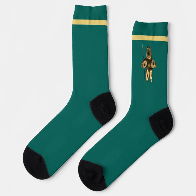 Fractal Inuit Hunter Socks (Left)