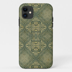 Fractal Kaleidoscope Composing - antique green Case-Mate iPhone Case