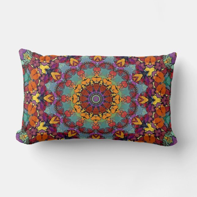 Fractal Kaleidoscope Mandala Pattern-64351 Lumbar Cushion (Front)