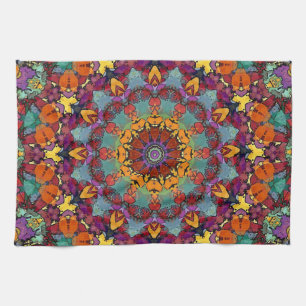 Fractal Kaleidoscope Mandala Pattern-64351 Tea Towel