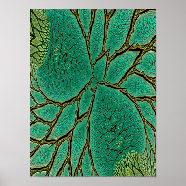 Fractal Leaf Detail Poster (Front)