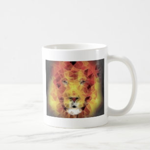 Fractal lion coffee mug