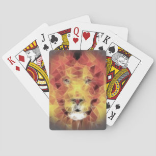 Fractal lion playing cards
