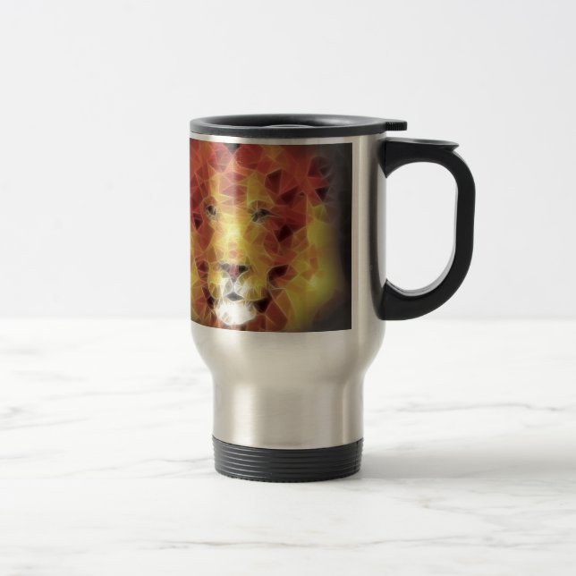 Fractal lion travel mug (Right)